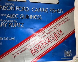 Signed Star Wars Revenge of the Jedi Promo Poster