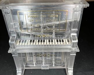 Vtg Piano Coin Sorter, Lady bug & Book Bank