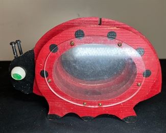 Vtg Piano Coin Sorter, Lady bug & Book Bank