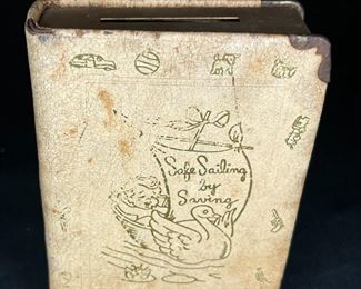 Vtg Piano Coin Sorter, Lady bug & Book Bank