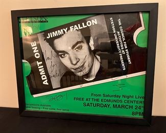 Signed Jimmy Fallon 2001 Show Poster