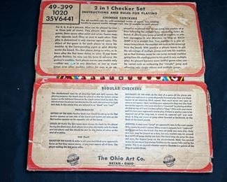 2 VTG Double Sided Chinese/American Checkers Sets