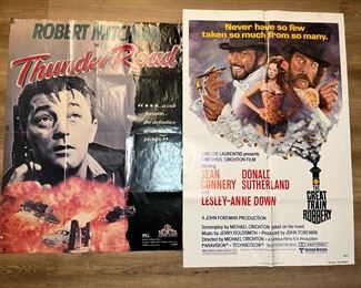 2 VTG Movie Release Posters, Great Train Robbery +
