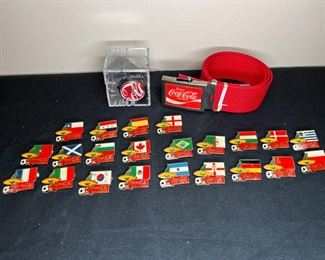 ollectable Coca Cola Memorabilia, Pins, Watch +