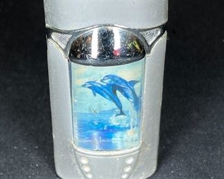 3 Vintage Collectible Dolphin & Tiki Lighters
