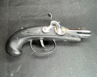 2 Vtg Pistol Lighters & Machine Gun Shell Lighters