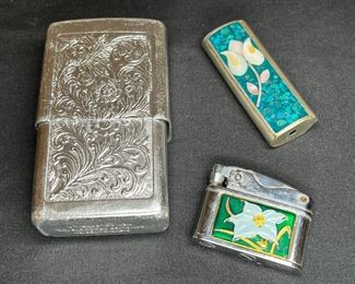 Cigarette Case, Lighter & Lighter Cover