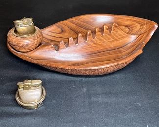 MCM USN Pottery USA Pottery Ashtray with Lighter