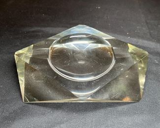 3 Vintage Glass, Crystal & Silverplate Ashtrays