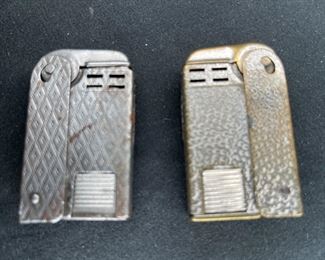 2 Vintage 1930's Regens Deco Squeeze Lighters