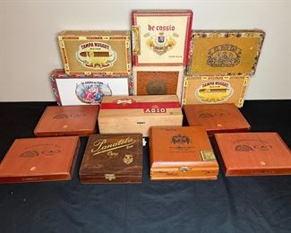 13 Vintage Cigar boxes