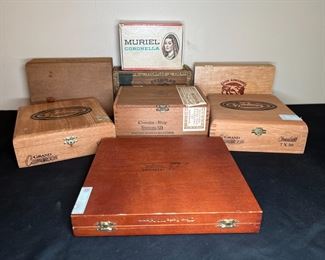8 Vintage Collectible Cigar boxes