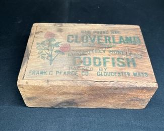 Antique Cloverland Absolute Boneless Codfish Box
