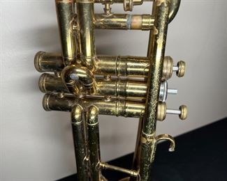 Vintage G.C. Conn LTD Engraved Brass Trumpet