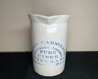 Rare James Carlson & Co Advertising Pitcher