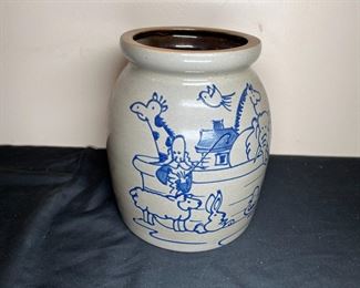 Vintage BBP Salt Glazed Noah's Ark Crock