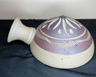 Studio Art Pottery Signed Water Vessel
