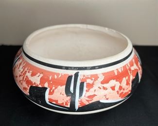 Native American Painted Ceramic Bowl