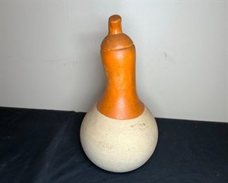 Weller Pottery Stoneware Gourd Lidded Water Jug