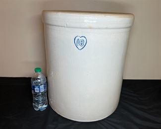 Huge Blue Heart 10 Gallon Crock