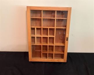 Hanging Miniatures Glass-Covered Display Case