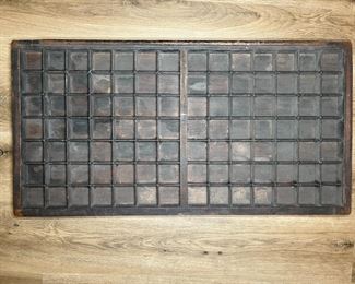 Antique Printer's Tray Letter Press Type Drawer