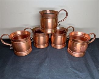5 Copper Mugs