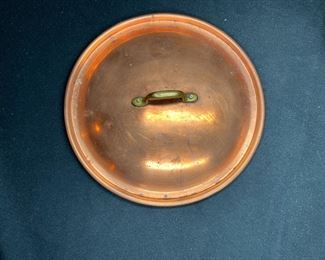 7" Copper Sauce Pan With Brass Handle