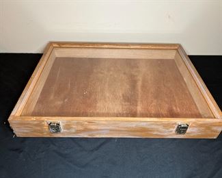 Vintage Wood & Glass Display Box