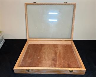 Vintage Wood & Glass Display Box