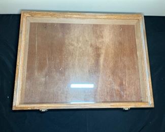Vintage Wood & Glass Display Box