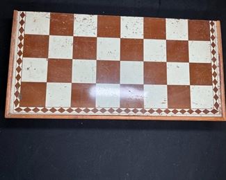 2 Vintage Chess Sets and Wooden Puzzle Book