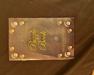 2 Vintage Chess Sets and Wooden Puzzle Book