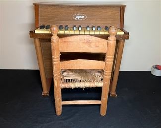 Vintage Jaymar Toy Piano w/ Childs Chair