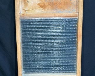 Vtg "Crystal" Glass Washboard Family Size No. 2080