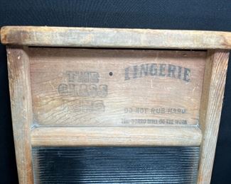 Vtg The Glass King Lingerie Glass Washboard