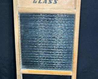Vtg Two in One Glass Washboard No.80
