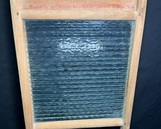 Vtg Two in One Glass Washboard No.80