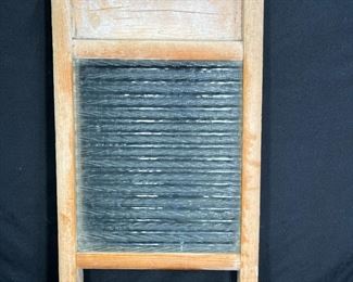 Small Vintage Glass Washboard