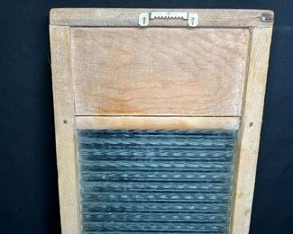 Small Vintage Glass Washboard
