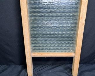 Small Vintage Glass Washboard