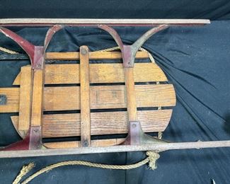 Vtg Spirit Champ No 9B Wooden Sled