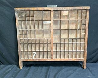 Vtg. Hamilton Mfg Co. Type Set Printers Drawer