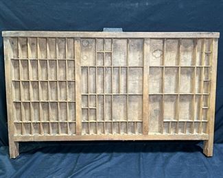 Vtg Large Hamilton Mfg Co. Helvetica 30 Pt Drawer