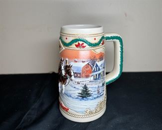 2 NIB Budweiser Holiday Steins & More