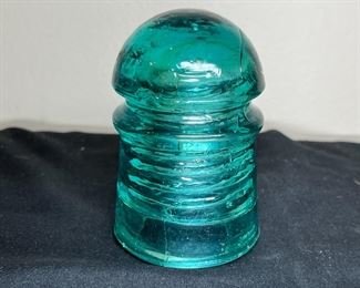 3 Vintage Blue Glass Hengingray 42 Insulators