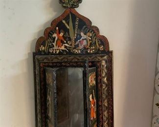 Vintage Persian Hand painted mirror.