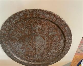 Vintage Middle Eastern serving tray.