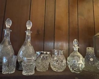Several nice decanter and bar sets.