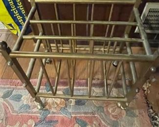 Brass magazine holder.